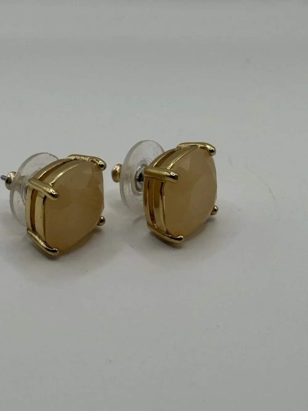 KATE SPADE New York Stud Square Earrings Light Pink (Peach) NWT
